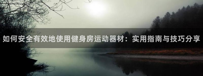 征途国际集团：如何安全有效地使用健身房运动器材：实用指南与技